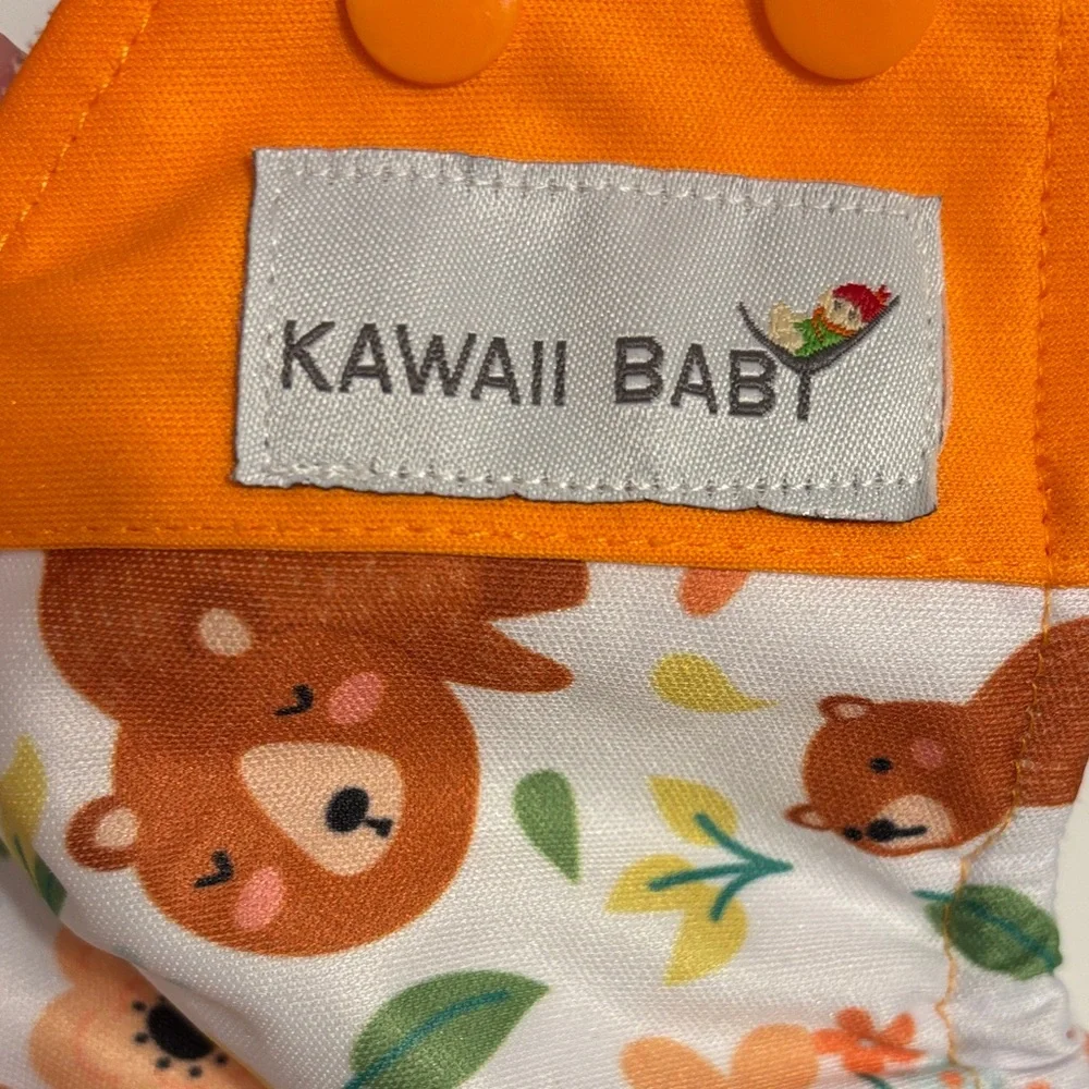 Gray and Orange Cloth Diaper Covers - 3